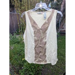 Stamp10 Y2K moss green lace cami Plus Size Size XL